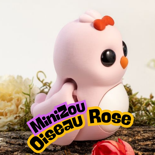MiniZou - Oiseau Rose